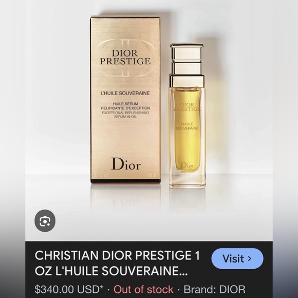 Christian Dior Prestige L'Huile Souveraine Serum-In-Oil 30ml/1oz. NIB. MSRP$395 - Picture 4 of 12